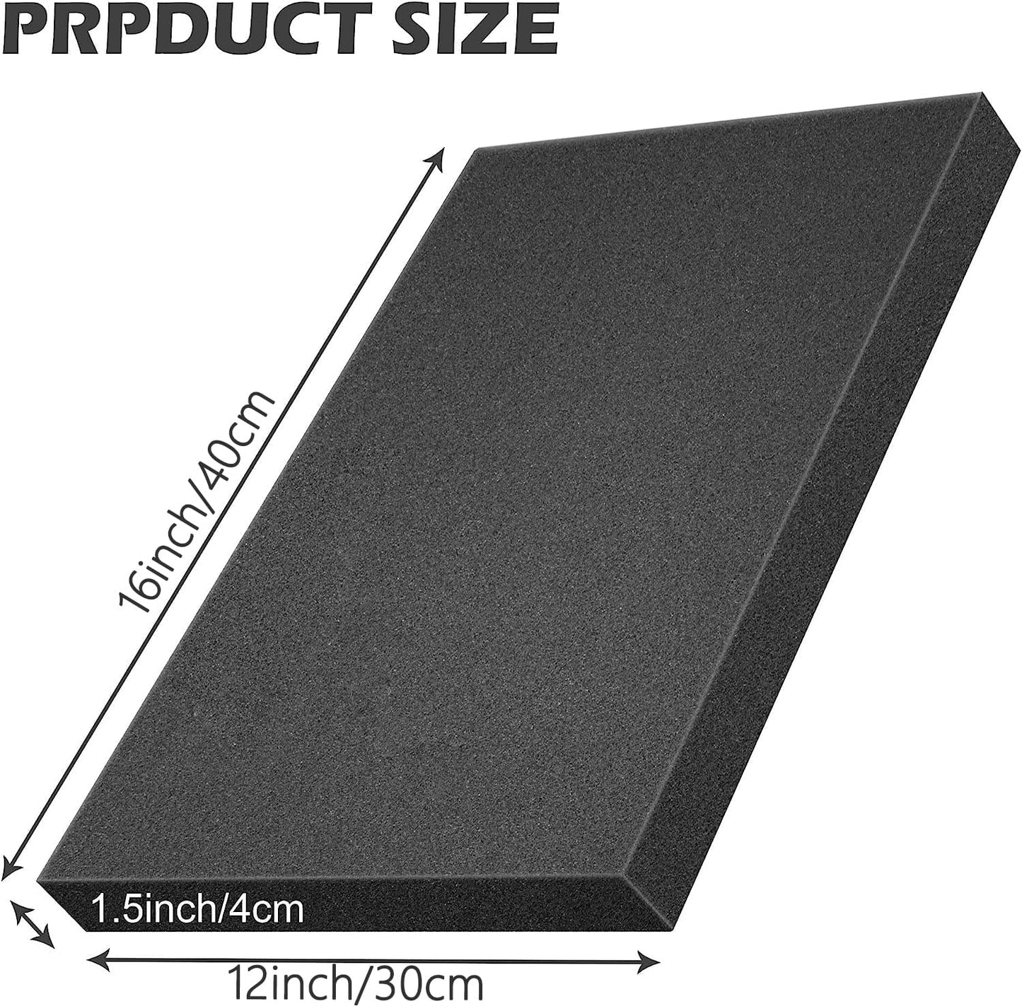 4 Pcs Polyurethane Foam Sheet- 16 x 12 x 1.5 Inch Cuttable Foam Inserts for Cases- Packing Foam Pads for Toolbox Camera Storage and Crafts