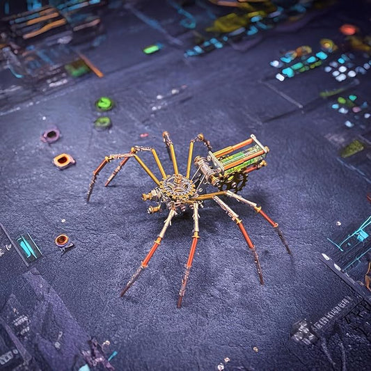 Steampunk Mechanical Insect Spider Model Hobby Kit,DIY Projects Metal Building 3D Metal Puzzles Gifts for Birthday, Ideas(Mechanical Spider F)