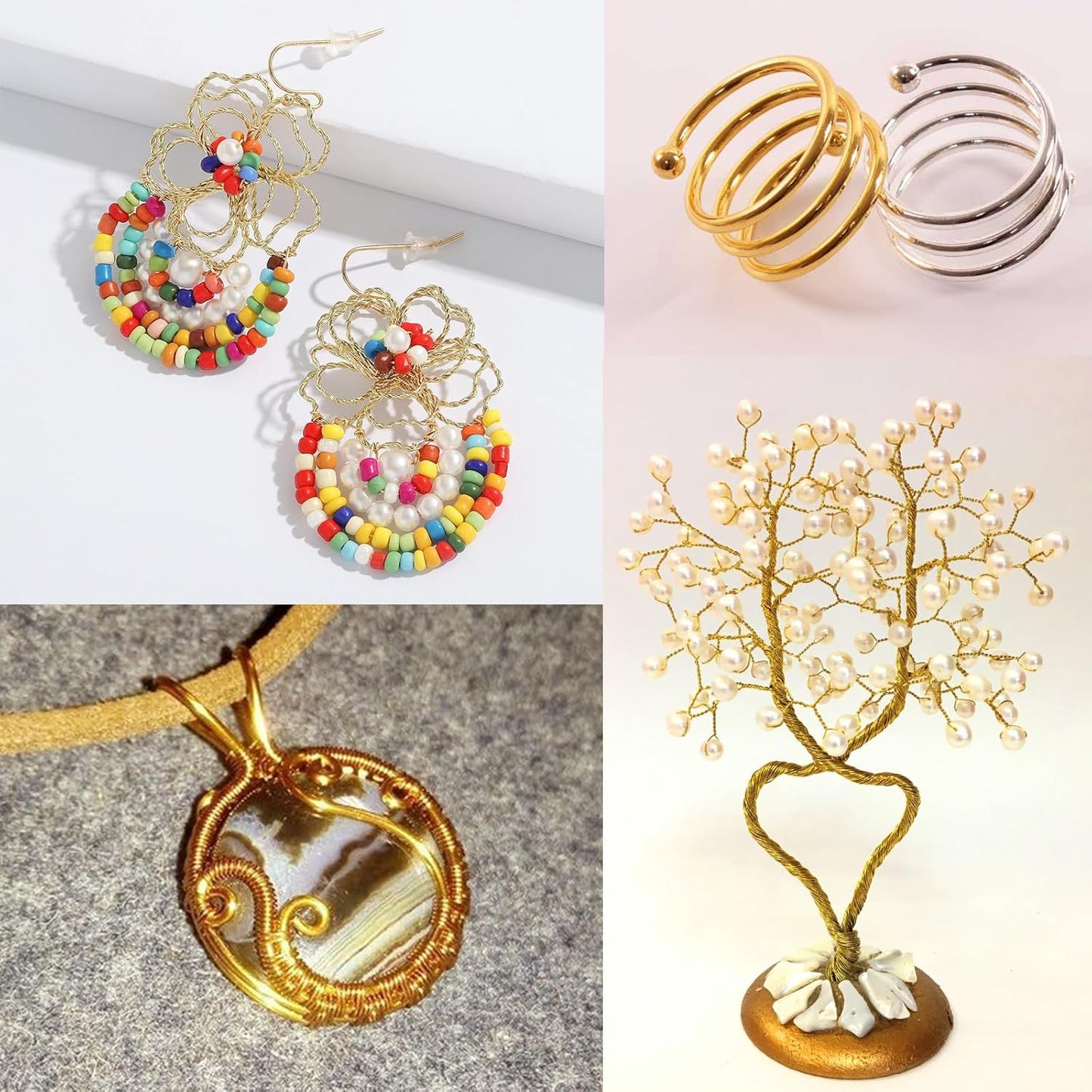 Aluminum Craft Wire, 75 Feet 1.5mm/ 16 Gauge Gold Bendable Soft Metal Aluminum Wire Roll Bulk for DIY Crafts Sculpting Jewelry Making