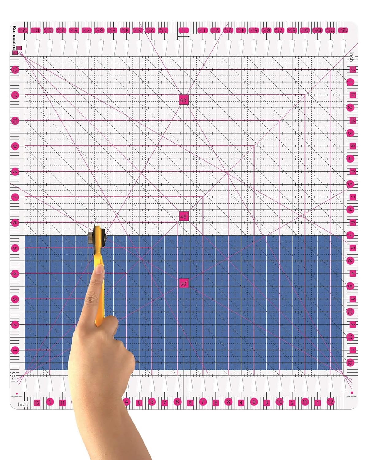 Quilting Ruler- 12.5 * 12.5" Slotted Rulers for Quilting and Sewing Quilt Strip Rulers for Fabric Precise Cutting