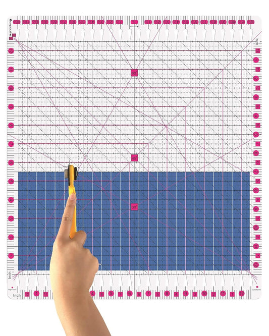 Quilting Ruler- 12.5 * 12.5" Slotted Rulers for Quilting and Sewing Quilt Strip Rulers for Fabric Precise Cutting