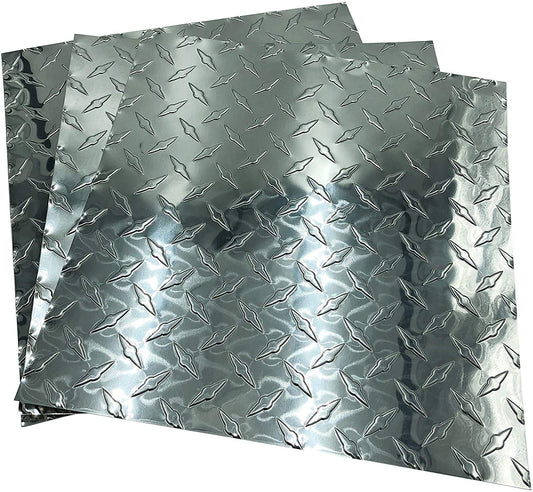 EAGLE 1: 12" x 12" 26 Gauge Sheet Metal Squares (3 Pack Per Order, Multiple Colors) Great for Arts, Crafts, DIY Home or Work Projects (18" X 18", Silver Diamond Plate)