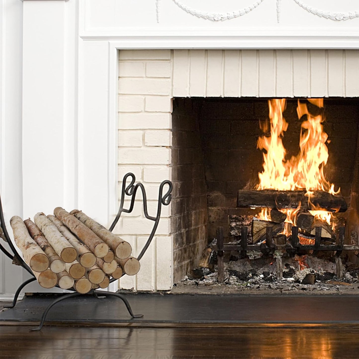 12 Pcs 16" Large White Birch Logs for Faux Fireplace Filler Decorative, Unfinished Wood for DIY Crafts, Wood Branches for Outdoor Indoor Electric Mock Fireplace, Firebowl, Fire Pits