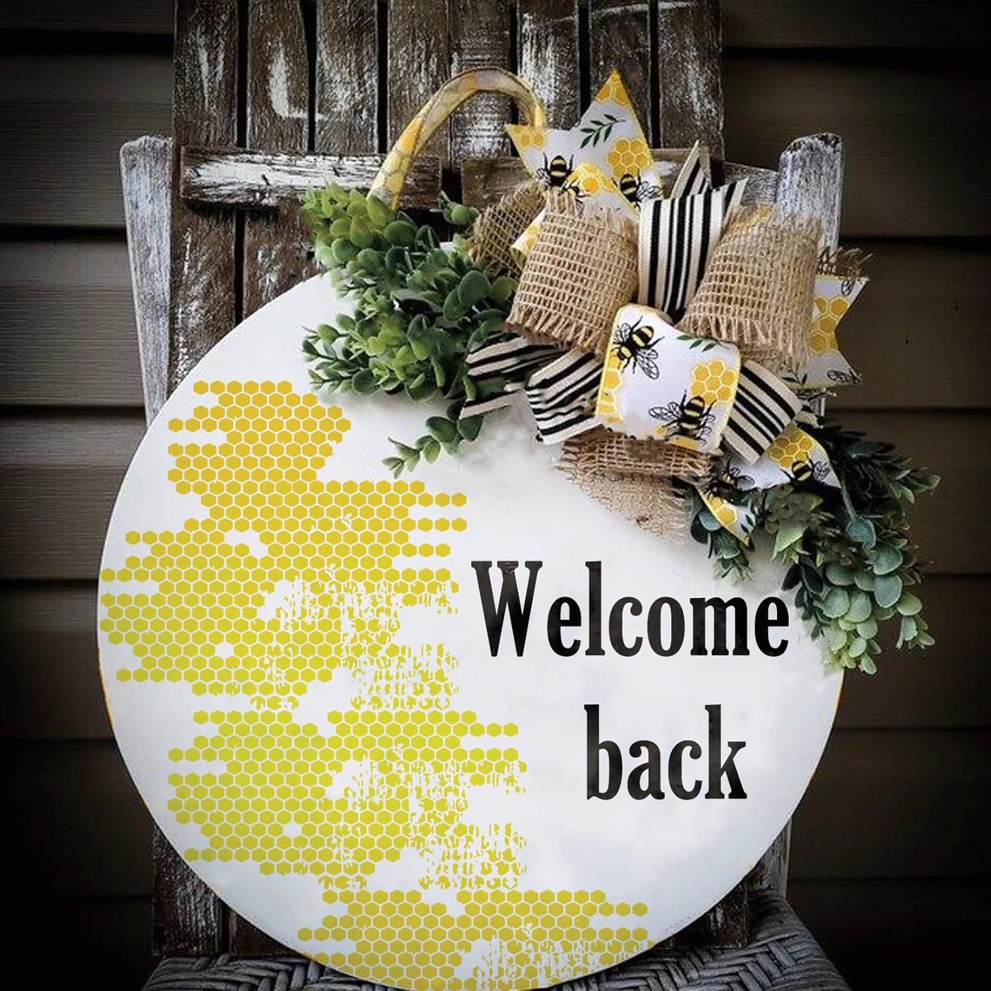 12-Piece Reusable Honeycomb Polka Dot Geometry Pattern Mixed Media Stencils for Painting on Wood, Paper, Cookie, Cake, Journal