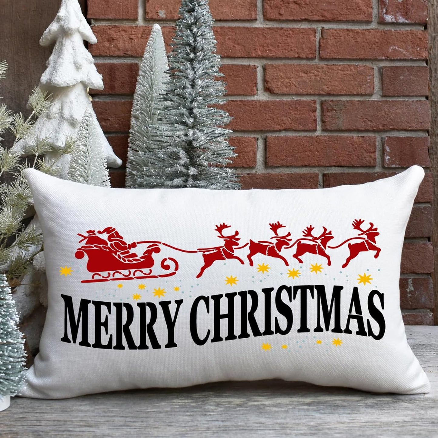 Christmas Stencils for Crafts Reusable Christmas Doormat Stencils Xmas Holiday Stencil for Painting on Wood Door Mats Fabrics Decor