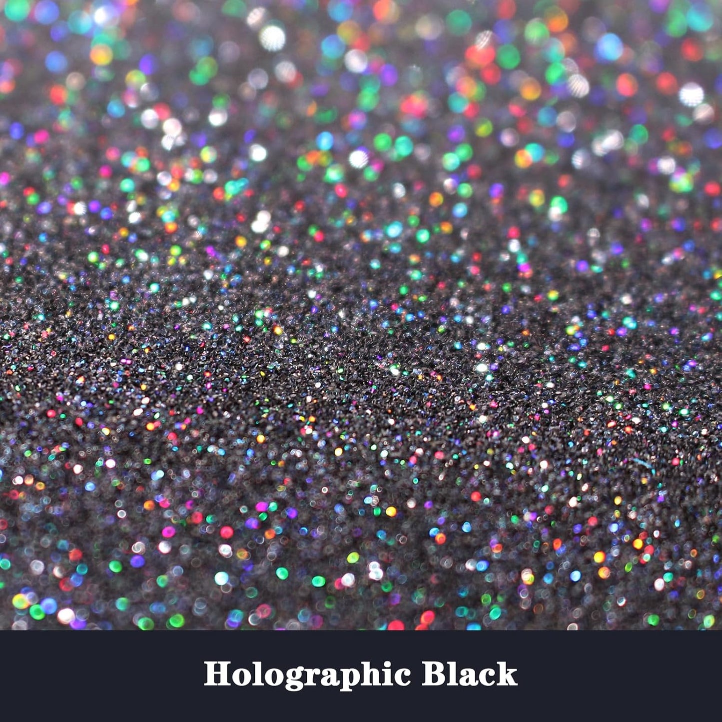 Holographic Fine Glitter for Epoxy Resin DIY Craft,ANGXILIN High Capacity 260g Shaker Bottle Fine Glitter for Nail Art Face Body Make Up,Tumblers Earrings Jewelry Making Fine Glitter (Laser Black)