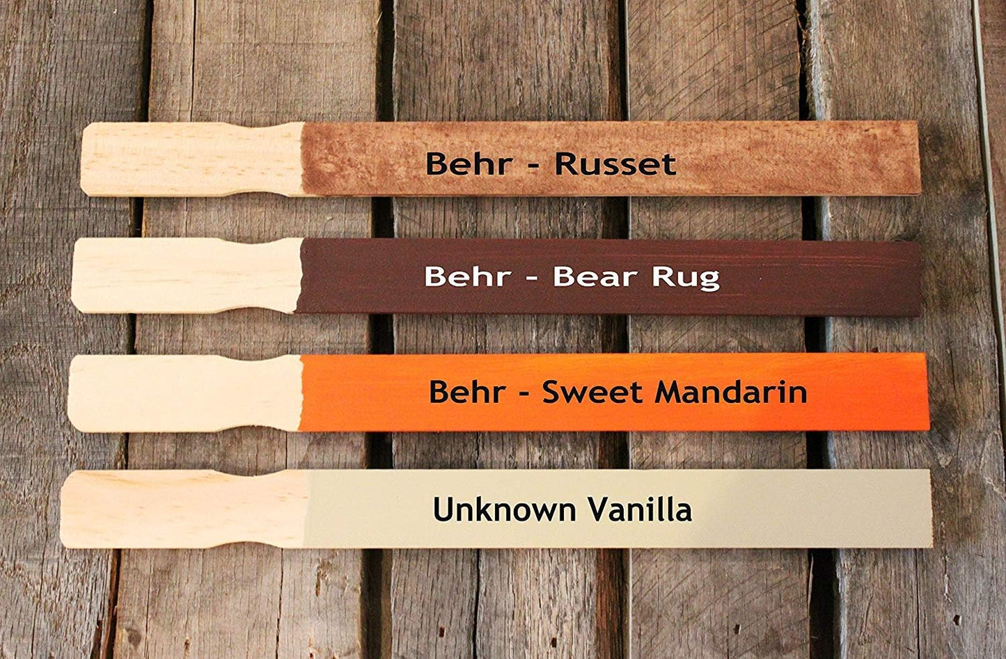 Wooden Paint Stir Sticks - Rewiss 10 Inch Paint Sticks Stirrers for Paddles Resin or Wood Craft Sticks, Garden and Library Markers(Pack of 50)