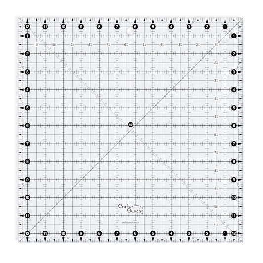 Non-Slip Square Quilt Template Ruler (12.5" x 12.5")