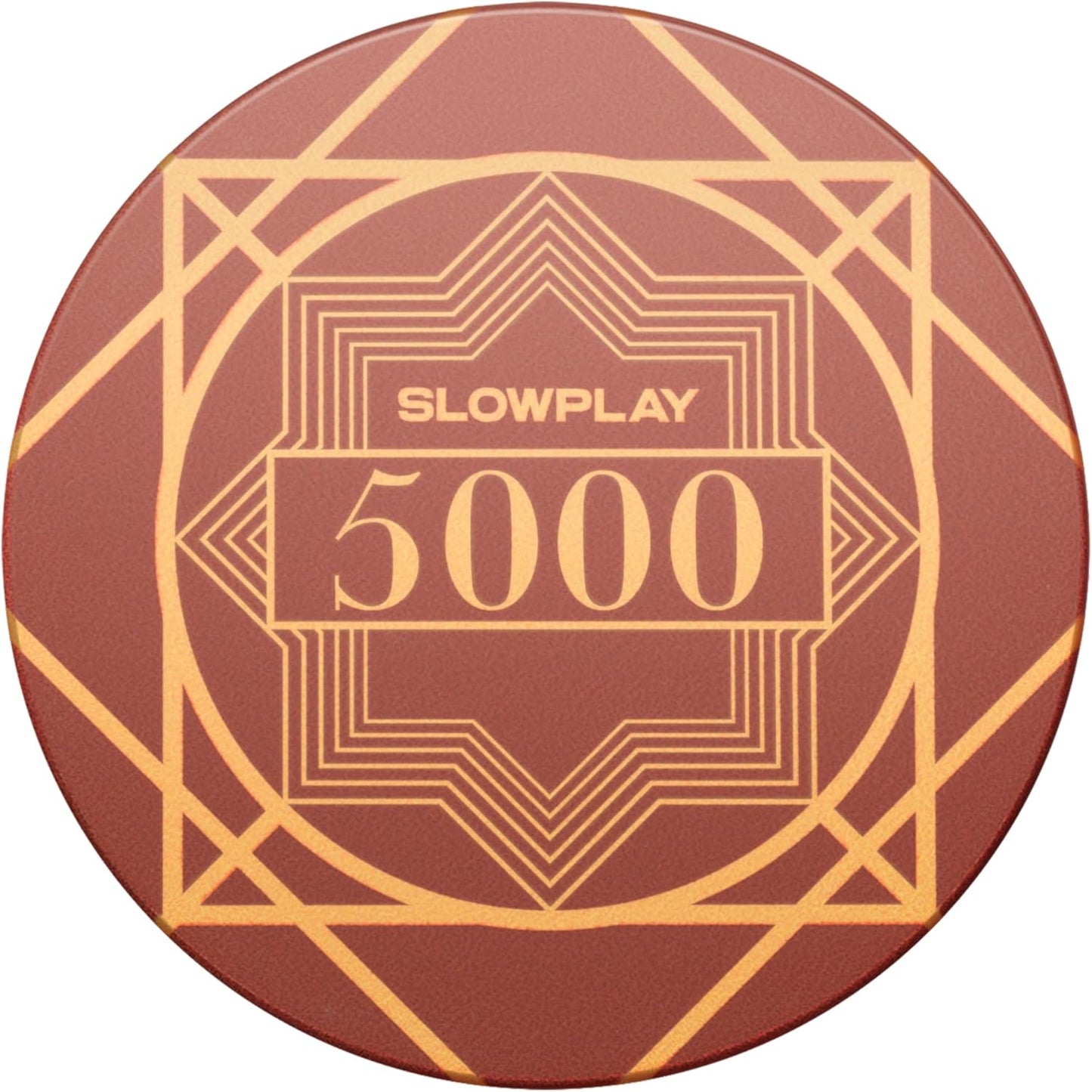 SLOWPLAY Nash Ceramic Poker Chips in Bulk, Casino Grade Ceramic 12-Gram Poker Chip for Texas Hold'em, 43mm Professional Chips Pack of 50 with Denomination of 5000