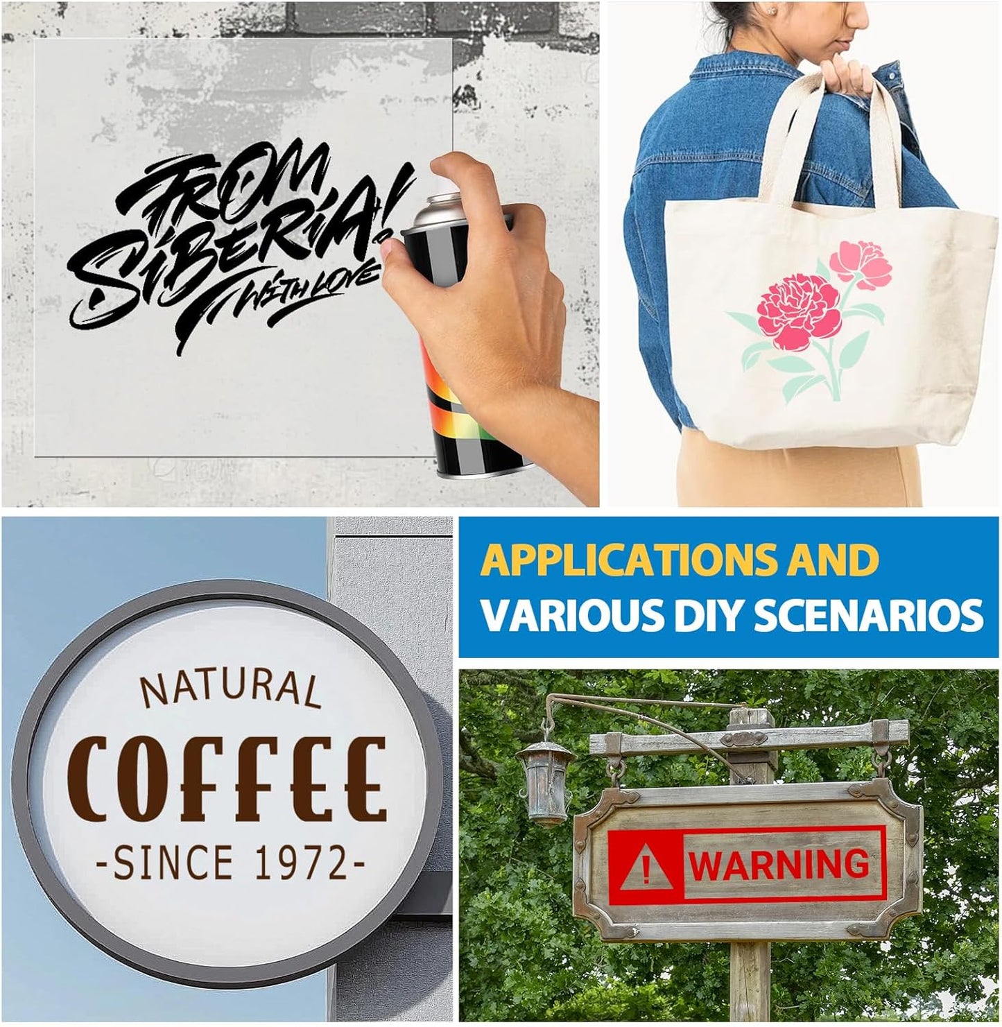 16 Pack 7.5mil Mylar Sheet, 12 X 12 Inch Translucent Blank Stencil Paper for Cricut Crafts Laser Cutting, Stencil Sheets Used for Making Letter Stencils, Flower Stencils, Star Wall Stencil