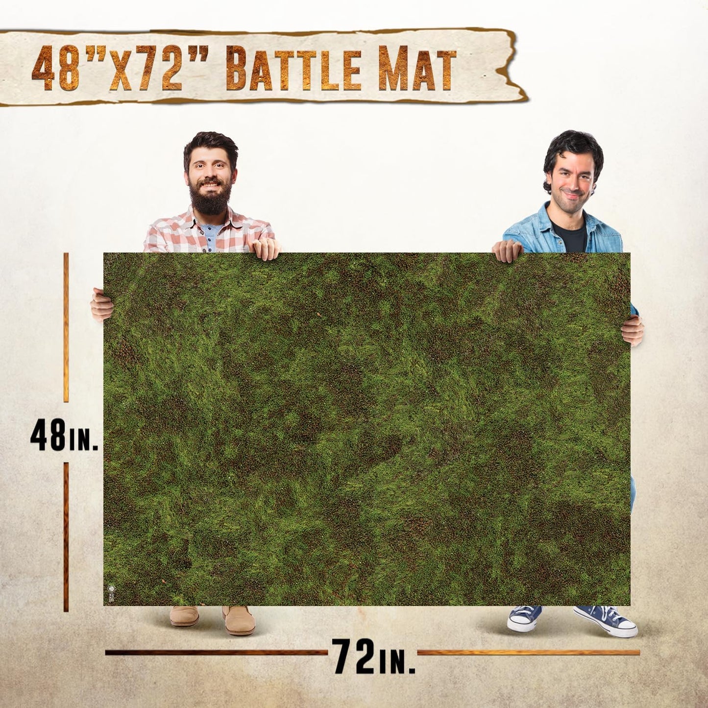 Battle Game Mat for DND - [48" x 72"] Wargaming Tabletop Map - Gaming Board for Warhammer 40k, Dungeons and Dragons, Wargame RPG - Vinyl Gaming Jungle Terrain