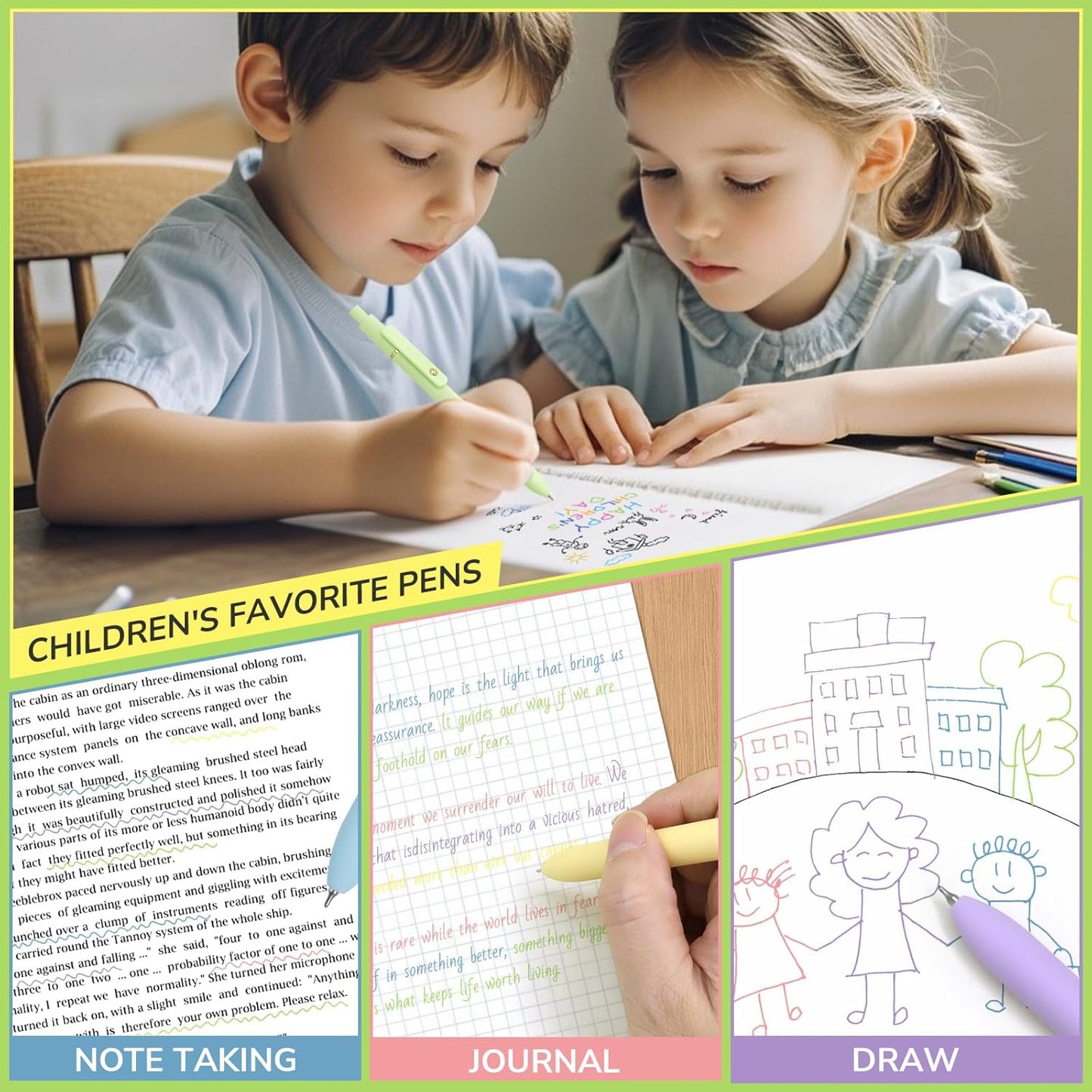 Colored Pens, 6 Pcs Colorful Pens Fine Point Smooth Writing Pen, 0.5mm Colored Ink Gel Pen for Journaling Note Taking Planner, School Supplies Gifts for Nurse Teacher (6 Pcs Gold Vibrant)