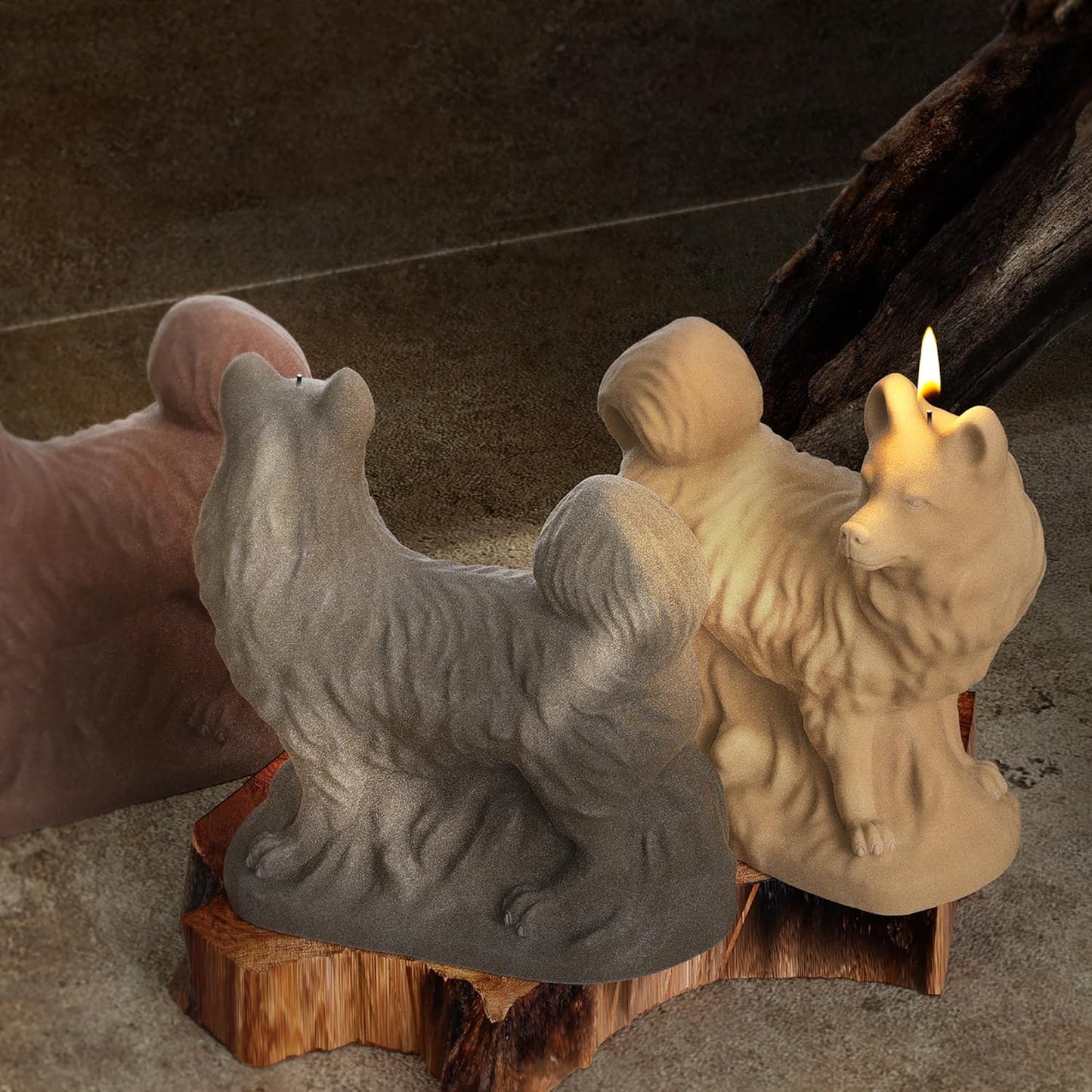 3D Dog Animal Silicone Molds - Dog Resin Casting for Candle Making & Home Decor