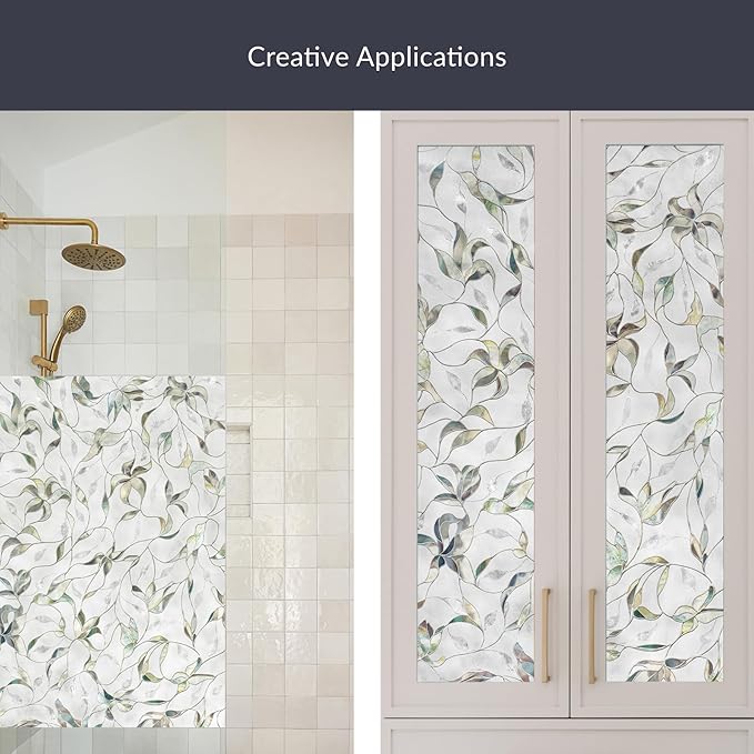 Artscape Flight | Privacy Window Film with Vibrant Colored Pattern | Non-Adhesive & UV Protection | Easy to Apply & Removable | 24 x 36 Inches | Made in USA