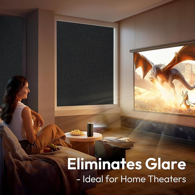 rabbitgoo Blackout Window Film 100% Light Blocking, Static Cling No Glue Easy Install, Removable Room Darkening Window Cover for Daytime Sleep, Bedroom, Nursery, Home Theater, 23.6 by 78.7 inch