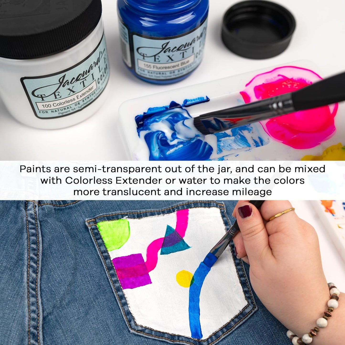Jacquard Products Textile Color Paint FL, Fluorescent Pink, One Size