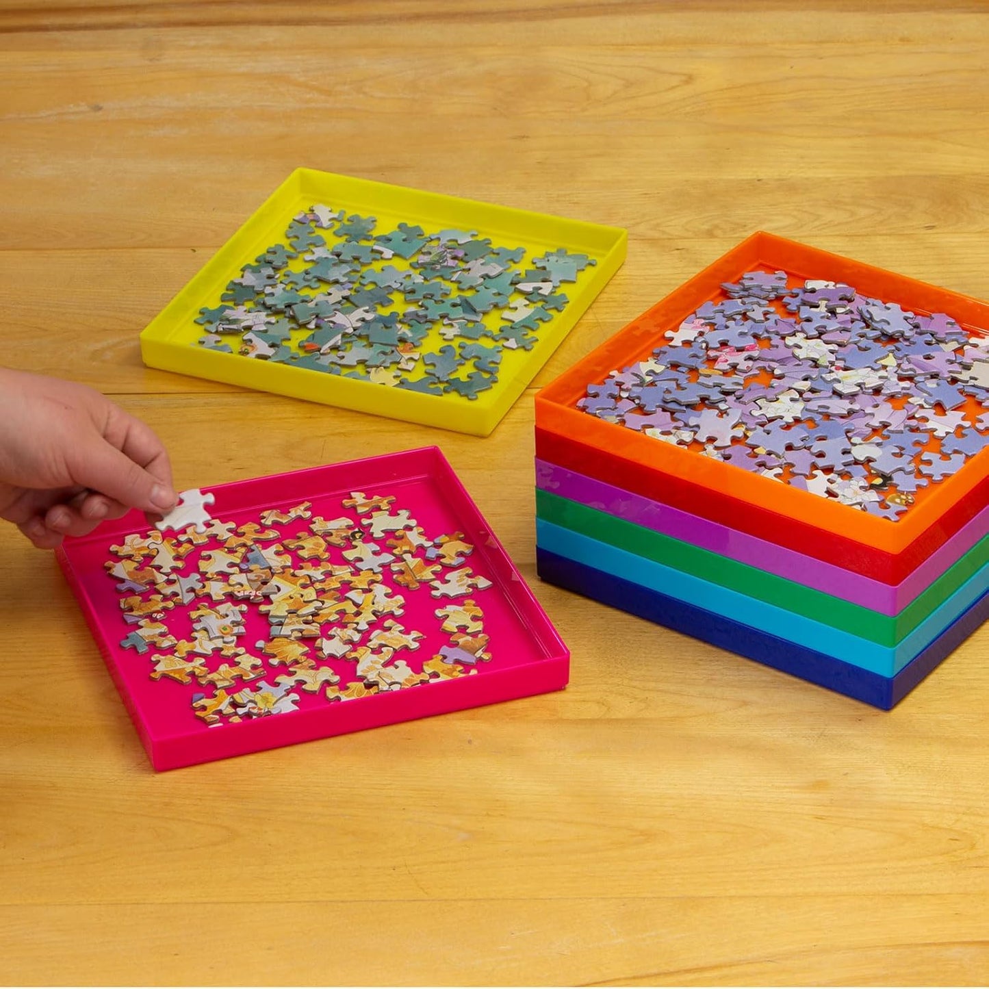 Bits and Pieces - Jumbo Puzzle Stack-Em Sorting Trays - Puzzle Gift