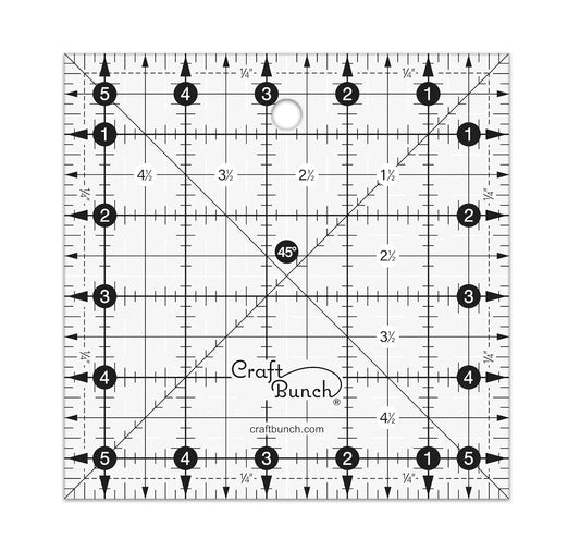 Non-Slip Square Quilt Template Ruler (5.5"x 5.5")