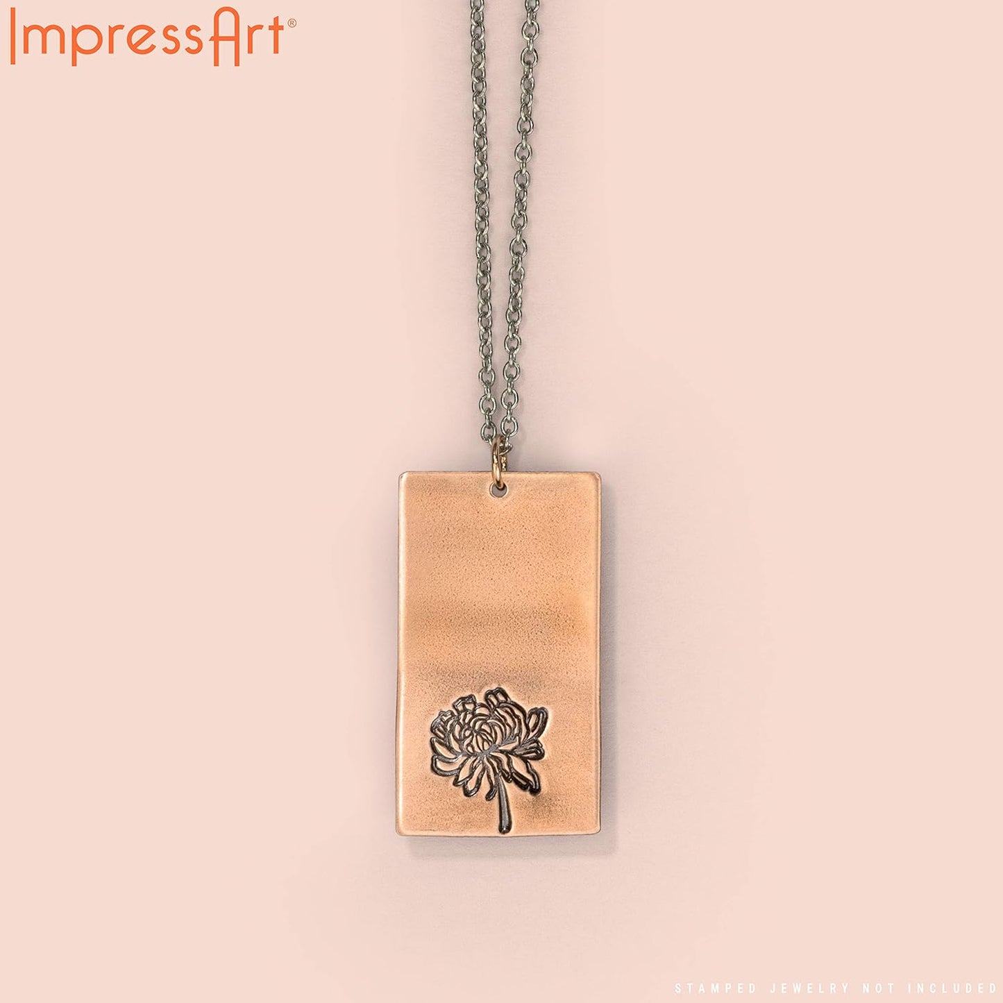 ImpressArt - Premium Metal Stamping Rectangle Blanks for Metal Stamping and Jewelry Making (24 Pack) (11/16" x 1 1/4" Rectangle w/Hole, Copper)