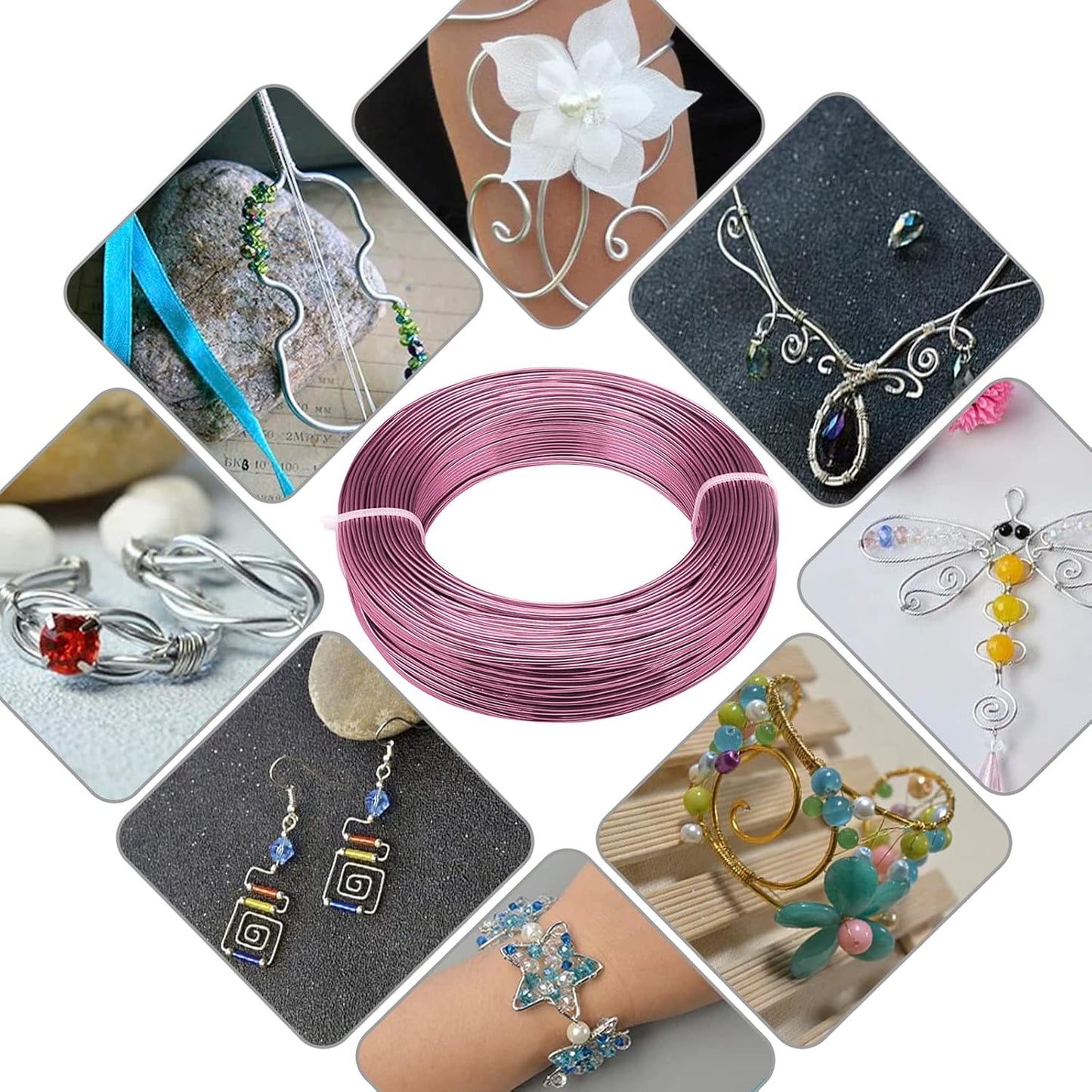 3mm Aluminum Craft Wire, 50 Feet 9 Gauge Bendable Anodized Metal Wire for Sculpting, Jewelry Making, Armature Making, Wire Weaving and Wrapping