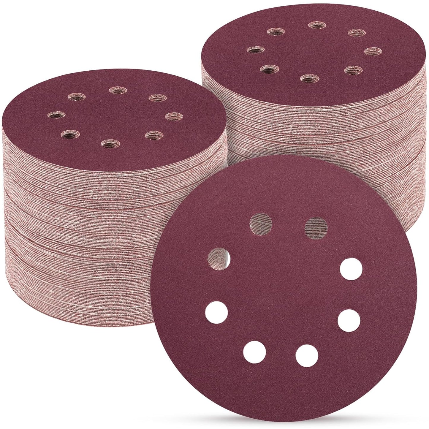 100 PCS 5 Inch Sanding Discs 1200 Grit, Round Hook and Loop Sandpaper for Random Orbital Sander