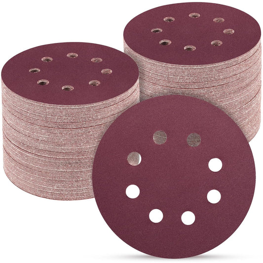 100 PCS 5 Inch Sanding Discs 1200 Grit, Round Hook and Loop Sandpaper for Random Orbital Sander