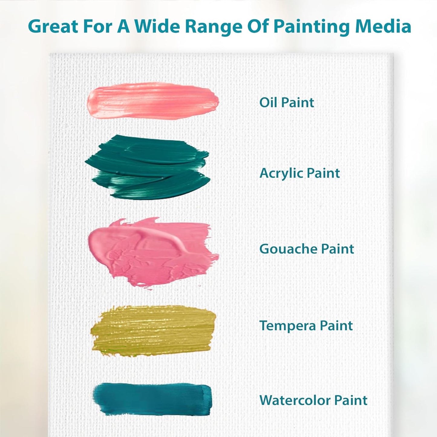 KEFF Canvas Boards for Painting - 8x8 24-Pack Bulk Canvas Panels, 100% Cotton Triple Primed Art Canvases for Painting Supplies, Acrylic, Oil, Watercolor & Tempera