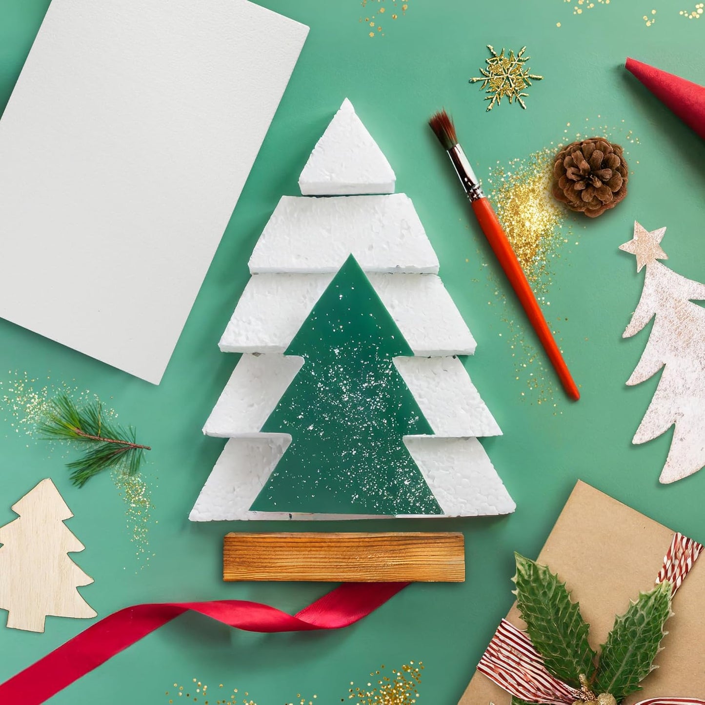 Rectangular Foam Blocks - Easy-to-Carve Sculpting Foam - Diorama Base Rectangles for Model Displays - Versatile Craft Pack for DIY Craft - Pack of 3, 17 x 11 x 2 in, White