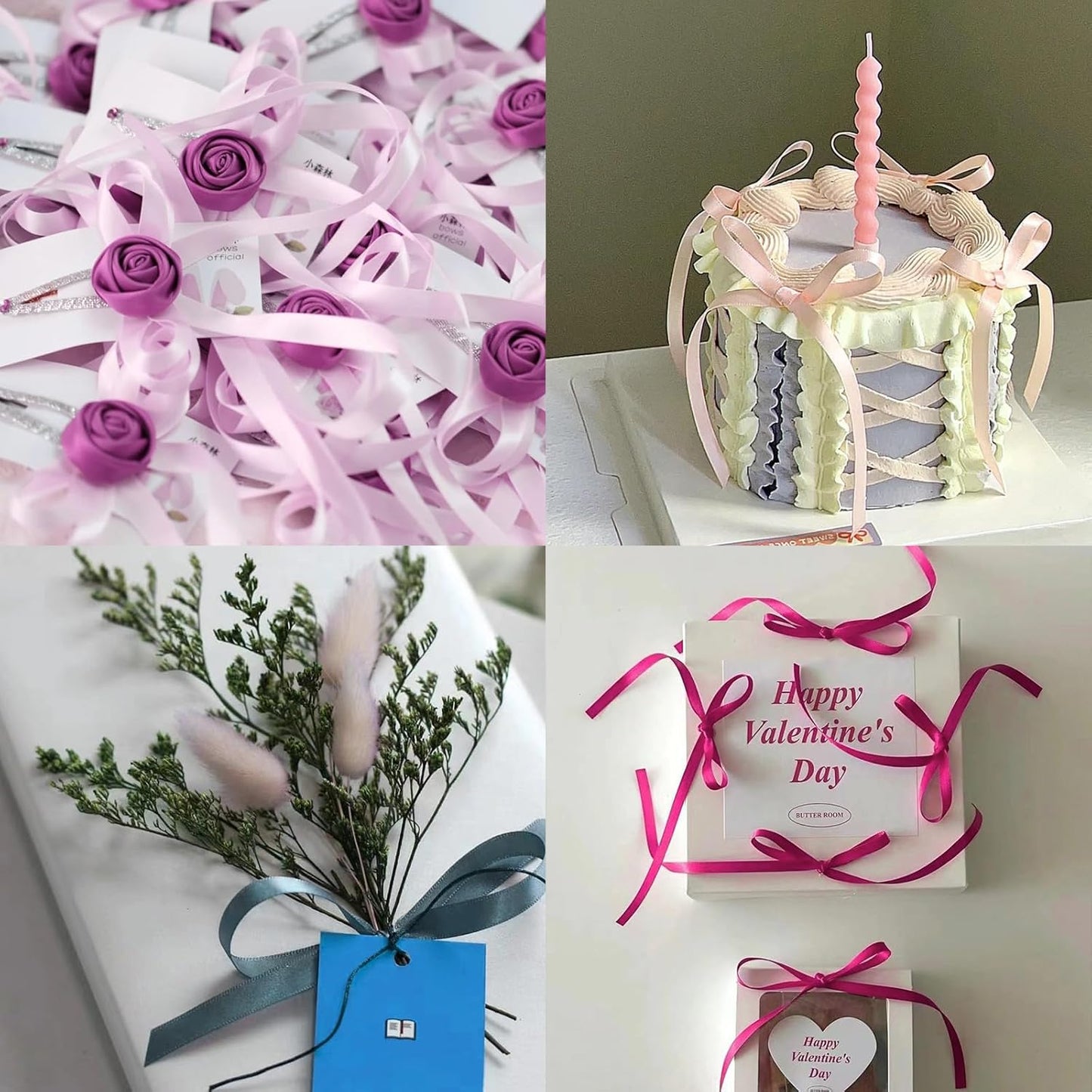 Tan Satin Ribbon 1/4 Inch X 50 Yards Solid Color Double Faced Ribbons Perfect for Crafts Wedding Decor Bow Making Arts Sewing and More