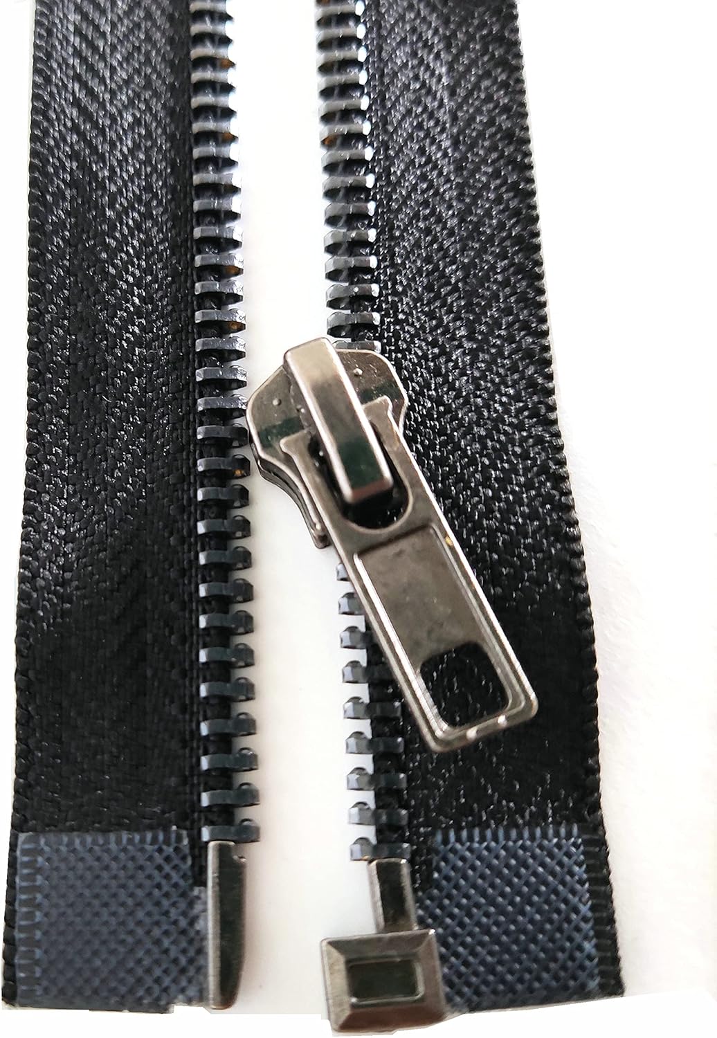 Leekayer Zipper #5 24 Inch Separating Zipper Black Nickel Metal Zipper 60 cm Zipper for Sewing Bag Crafts Jacket Zipper Repair Coats Bulk 2pcs