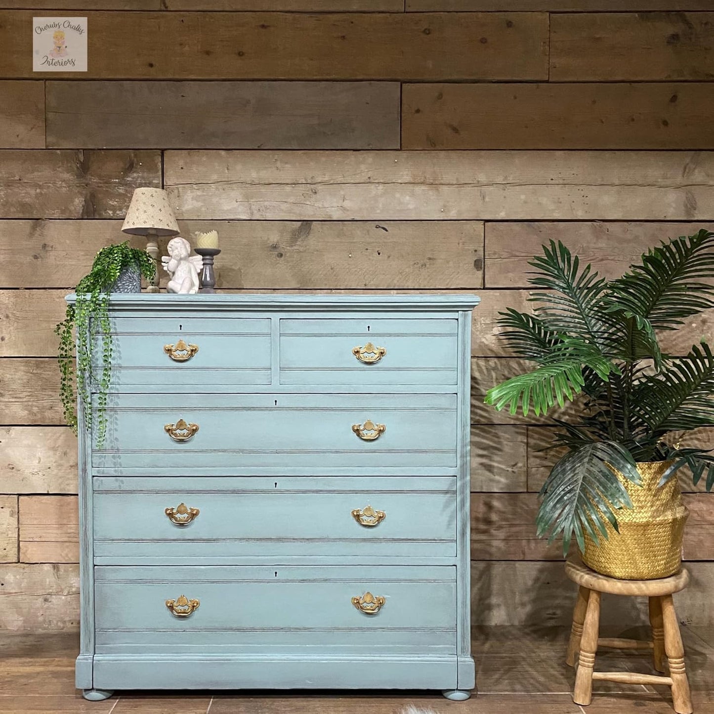 Dixie Belle Paint Company Chalk Finish Furniture Paint - Vintage Duck Egg (4oz) - Matte Light Blue Chic Chalk Mineral DIY Furniture Paint