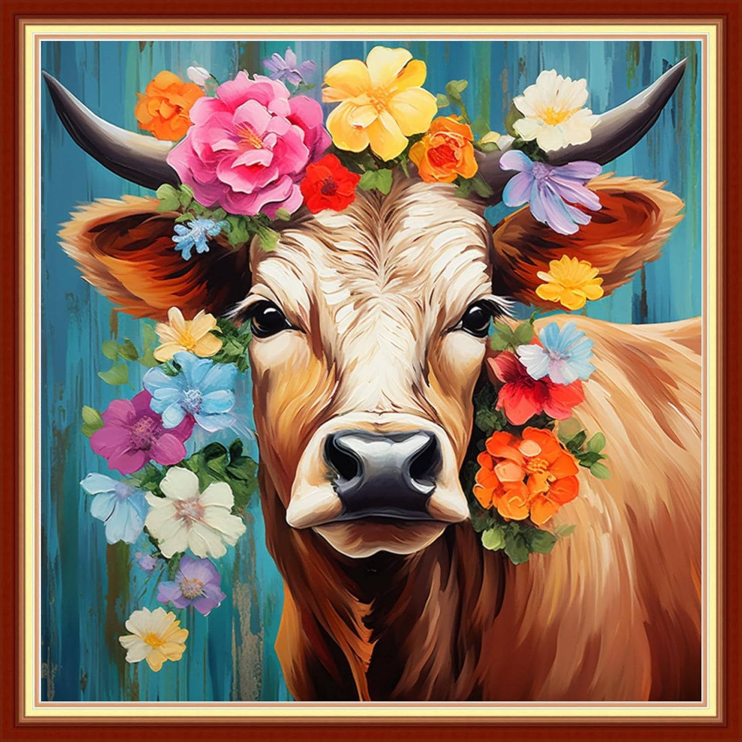 Artvxeay Cross Stitch Kits Stamped Full Range of Embroidery Kits for Beginners Adults 11CT Pattern Stitch Embroidery Kits Needlepoint Kits DIY- (Flower Colored ox 18x18 inch)
