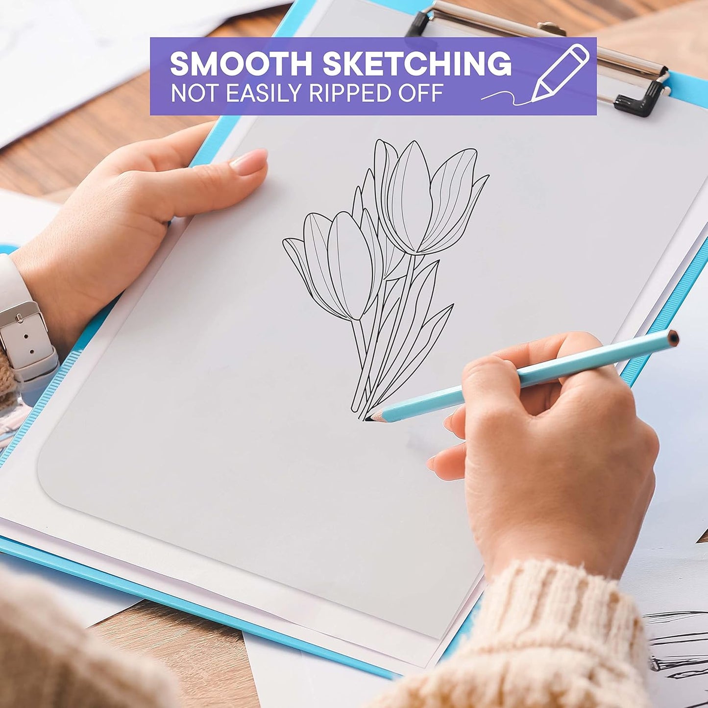 Xulmar Tracing Paper A4 90 GSM - Pack of 30 Sheets Tracing Paper for Sewing Patterns, Drawing Overlays & Sketching on Art Paper & Sketch Book