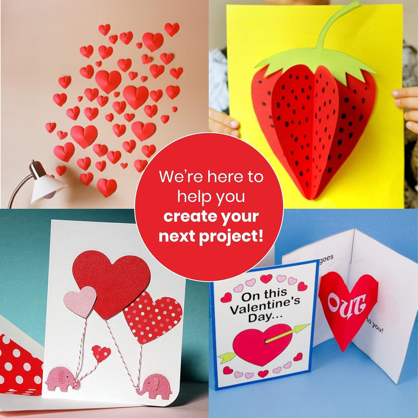 Red Colored Cardstock Thick Paper 50 Sheets, 8.5" x 11" Heavyweight 92lb Cover Card Stock for Crafts and DIY Cards Making