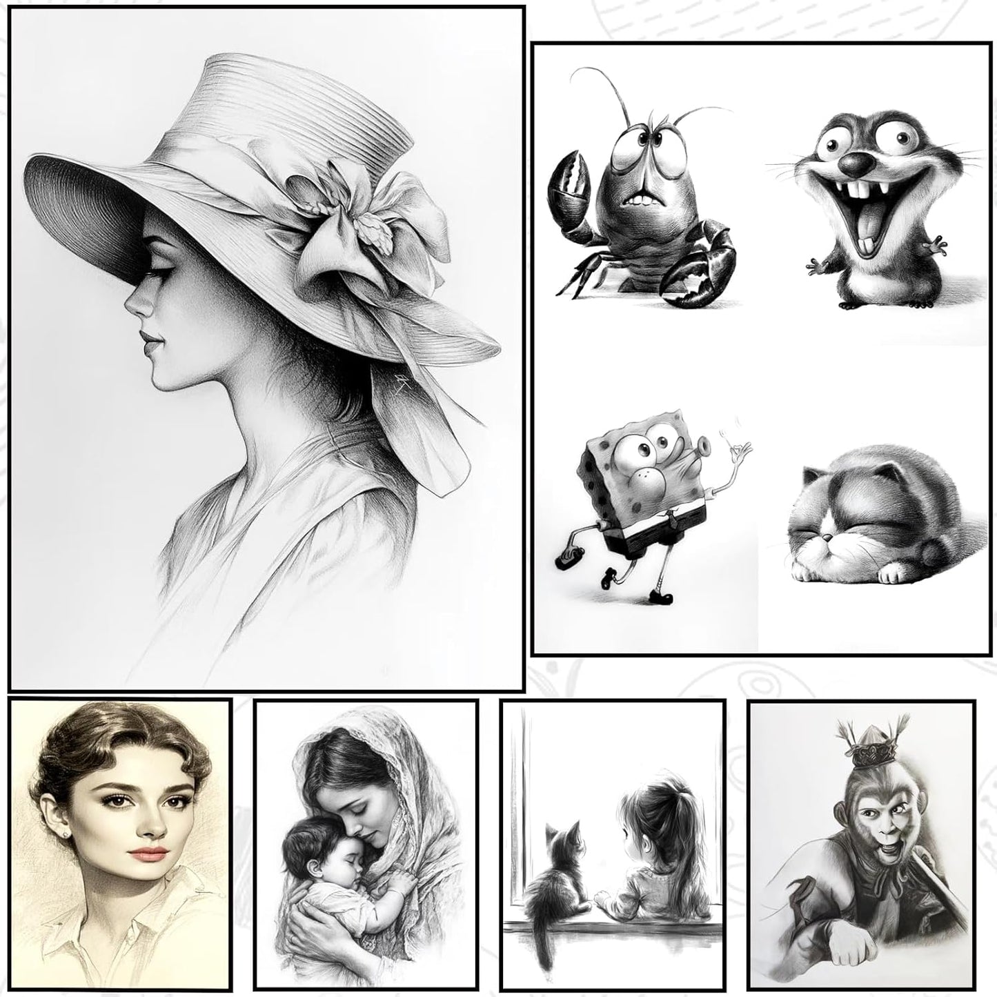 Heshengping, Sketching and Drawing Pencils Set-26pcs,Art Supplies Drawing Kit,Graphite Charcoal Professional Pencils Set, Adults Beginners Artist