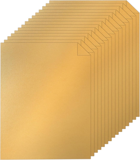 40 Sheets Gold Shimmer Cardstock 8.5 x 11 Certificate Paper, 75lb Craft Paper Card Stock for Cards Making, Birthday Decorations, Wedding Invitations, Greeting Cards