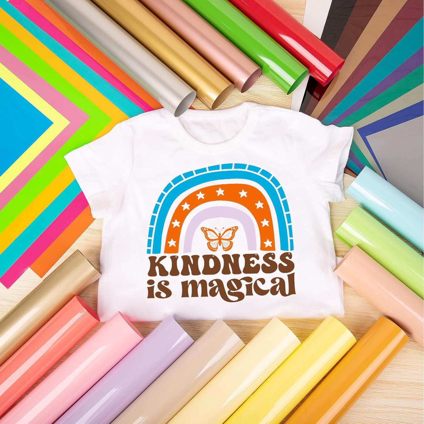 VINYL FROG Heat Transfer Vinyl Bundle 35 Colors HTV Vinyl Sheets 12" x 10" Iron on Vinyl Multicolor Heat Press Vinyl for DIY T-Shirts Fabrics