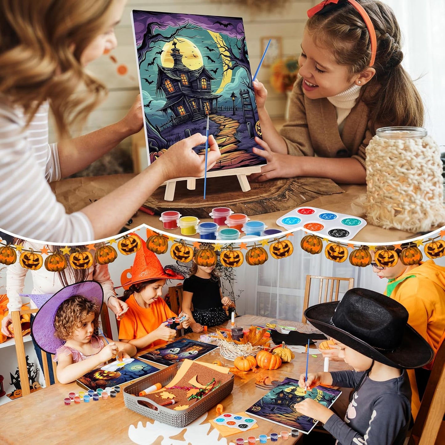 Zhanmai 12 Pack Pre Drawn Canvas for Painting Sip and Paint Kit 8" x 10" Paint Party Set Canvas Painting Pre Printed Canvases for Party Favor DIY Virtual Adult's Date Night(Various Festivals)