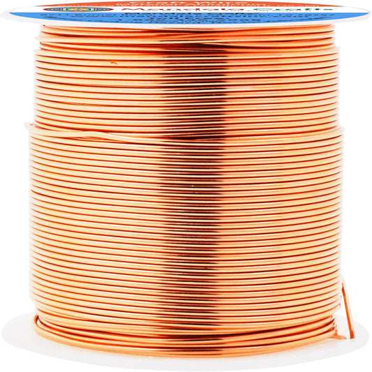 Mandala Crafts 20 Gauge Anodized Aluminum Craft Wire for Jewelry Making - 100 FT Colored Flexible Copper Tone Wire - Bendable for Bonsai Armature Crafting Sculpting