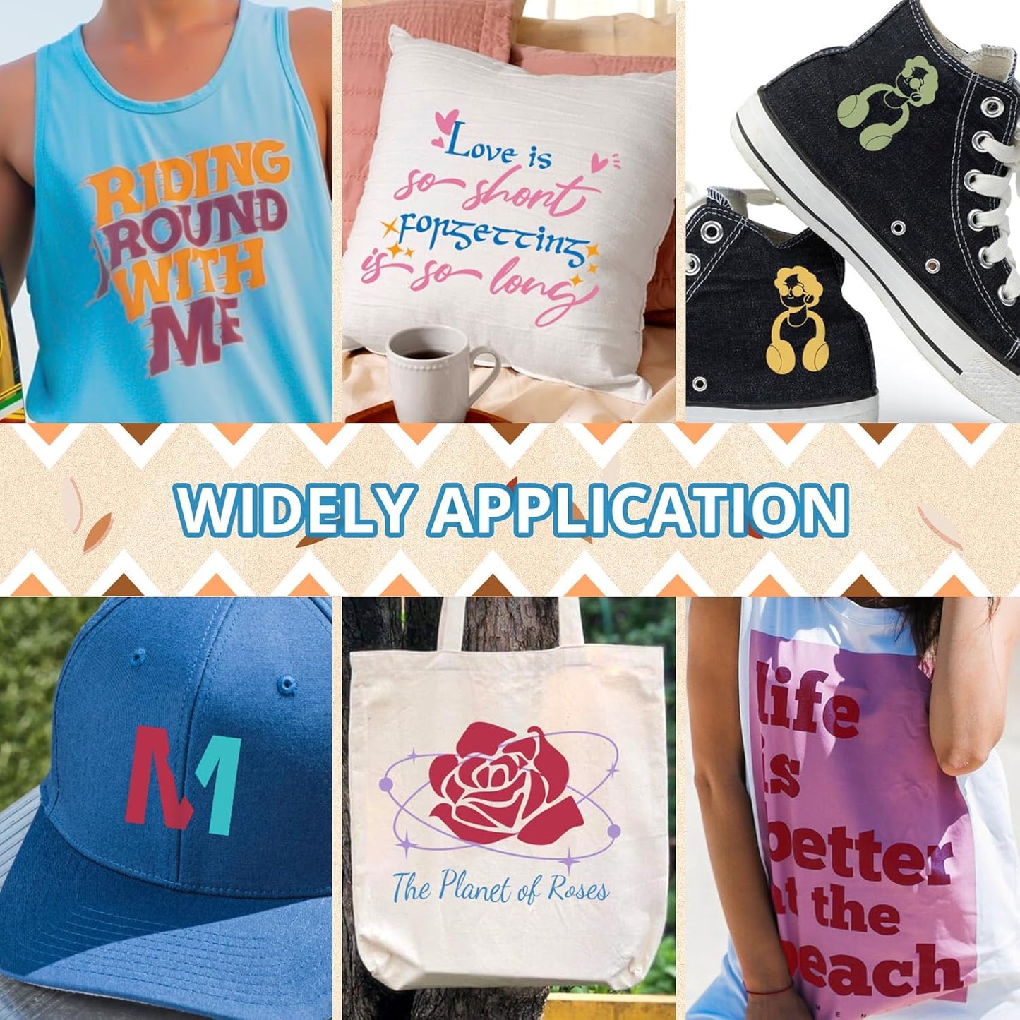 HTVRONT Boho Heat Transfer Vinyl - 23 Pack 12 x 10Inches Dark and Neutral Tone HTV Vinyl Bundle for T Shirts, Iron on Vinyl Easy to Cut & Weed for Heat Vinyl Design