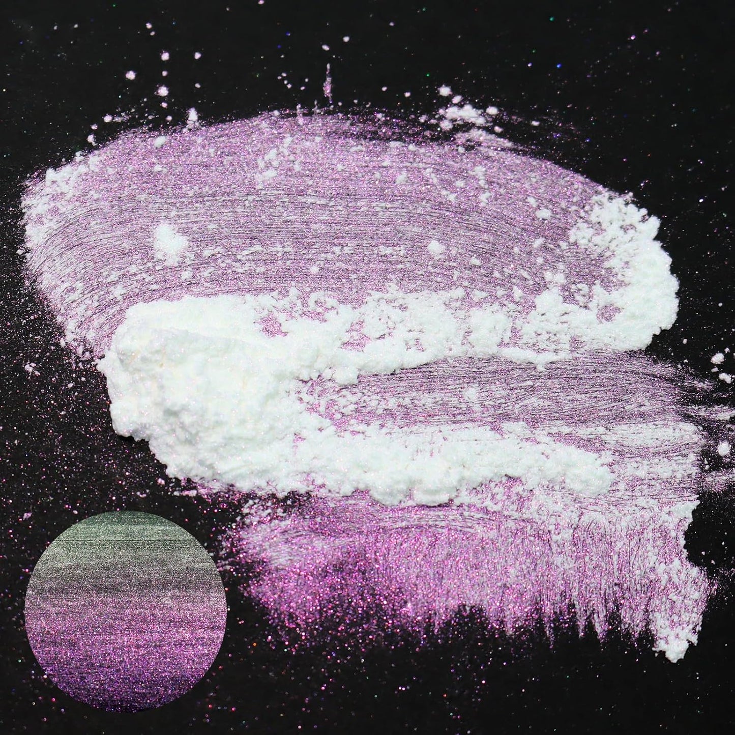 Matio Chameleon Mica Powder, 1.06oz/ 30g Rose Fairy White Chrome Powder, Pearlescent Effect Color Shift Pigment for Resin Craft, Soap Candle Dye, Nail Art, Makeup, Bath Bomb, Paint, Slime Pigment