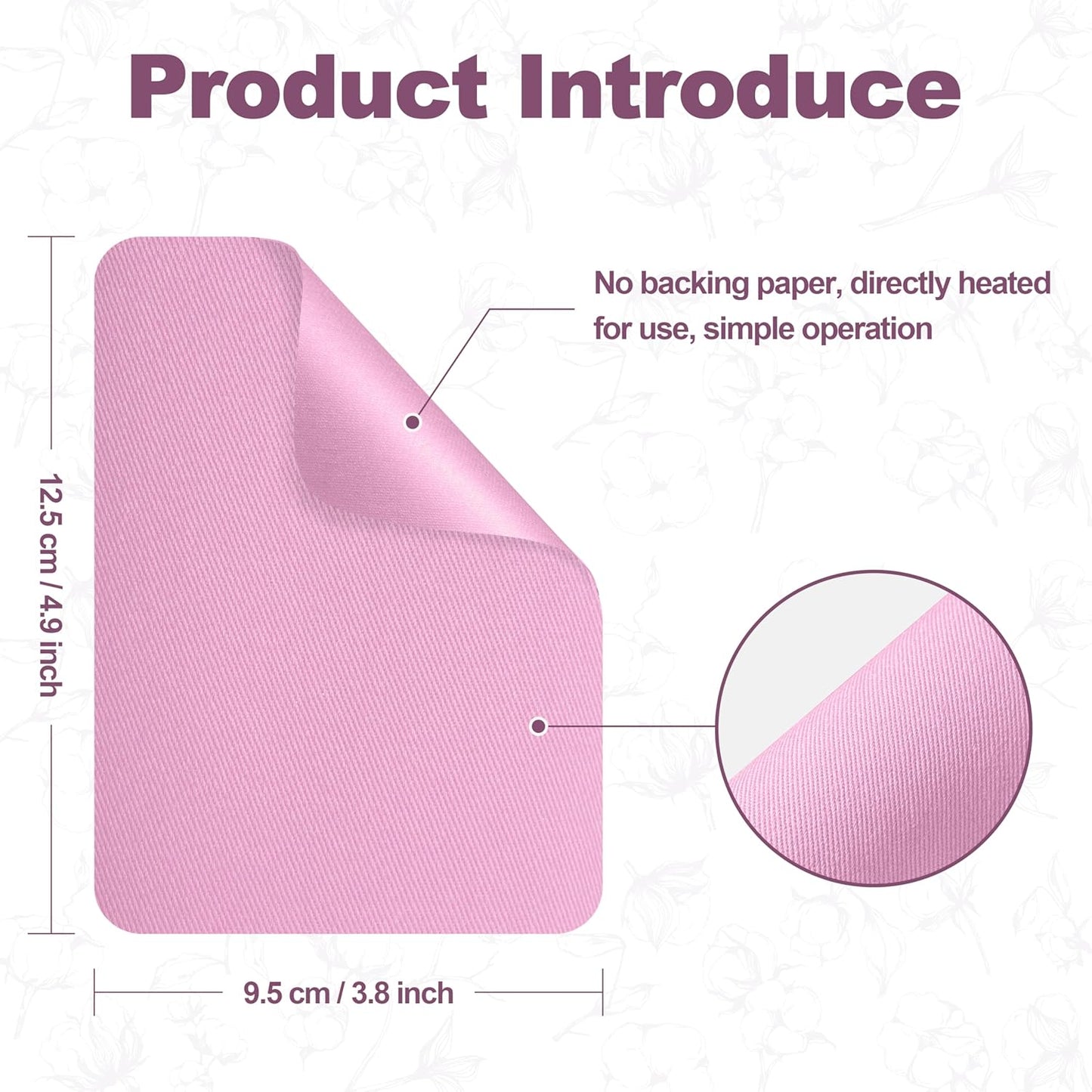 Iron on Patches for Clothes, 20 Pieces Patches for Cloth, 100% Cotton Fabric Patches for Clothing, Bag, Hat Repair, Clothing Repair Decorating Kit 3.7" by 4.9" (9.5 cm x 12.5 cm, Pink Colors Series)