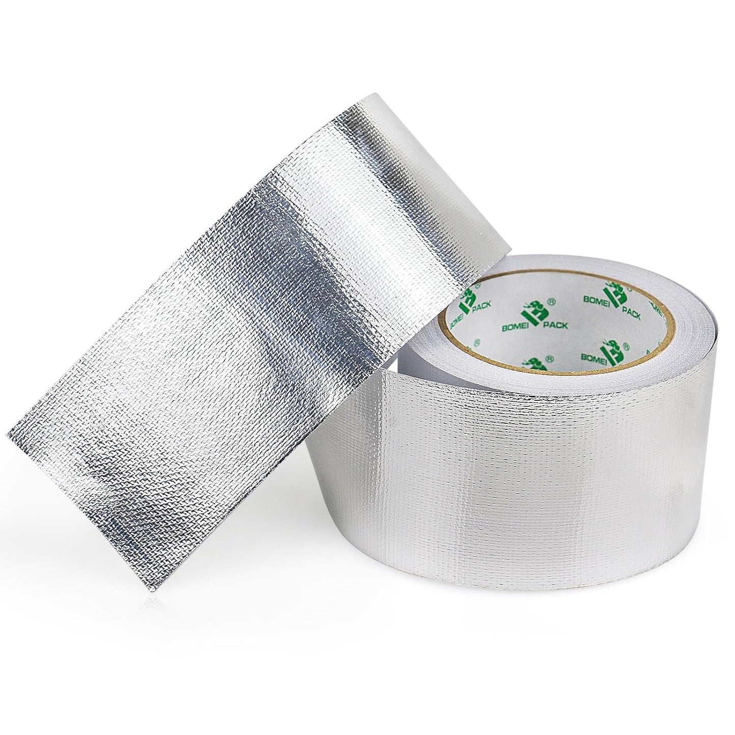BOMEI PACK Adhesive Aluminum Foil Heat Shield Tape Barrier 3in x 66ft, Fiberglass Thermal Insulation Reflective Material High Temp Protection