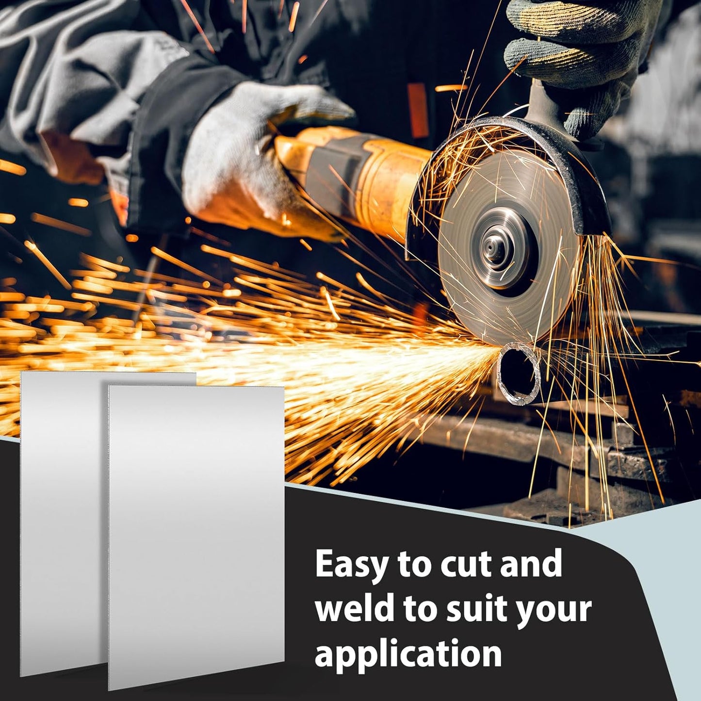 Hicarer 1 Pcs Mild Steel Sheet Cold Rolled 18 Gauge Metal Plate 0.06 Inch (1.5mm) Thick Weldable Metal Sheets for Professional Industrial DIY Use, Clean Surface Easy to Weld (36'' x 24'')