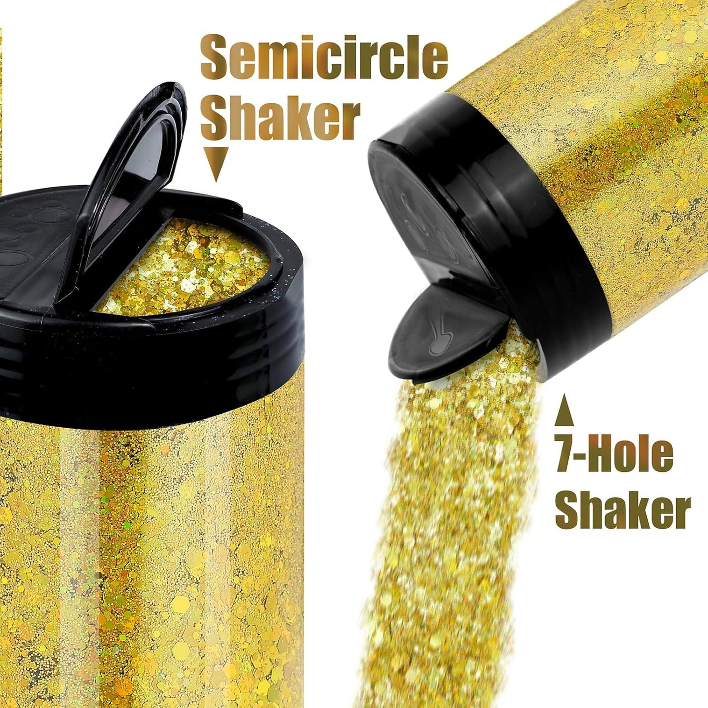 Estanoite Holographic Chunky Glitter, 160G/5.64OZ Glitter, Mixed Fine & Chunky Glitter for Epoxy Resin, Iridescent Glitter for Crafts Tumblers, Halloween Christmas Festival Painting Decor (Red)