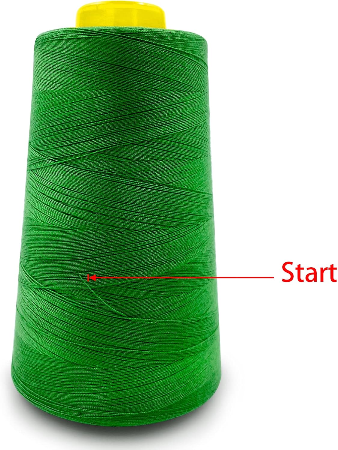 Tortoise 4 Cones of 3000 Yards Each Spool Thread for All Purpose, Serger, Overlock, Quilting, Sewing Machine - 100% Polyester - 40S/2 Green