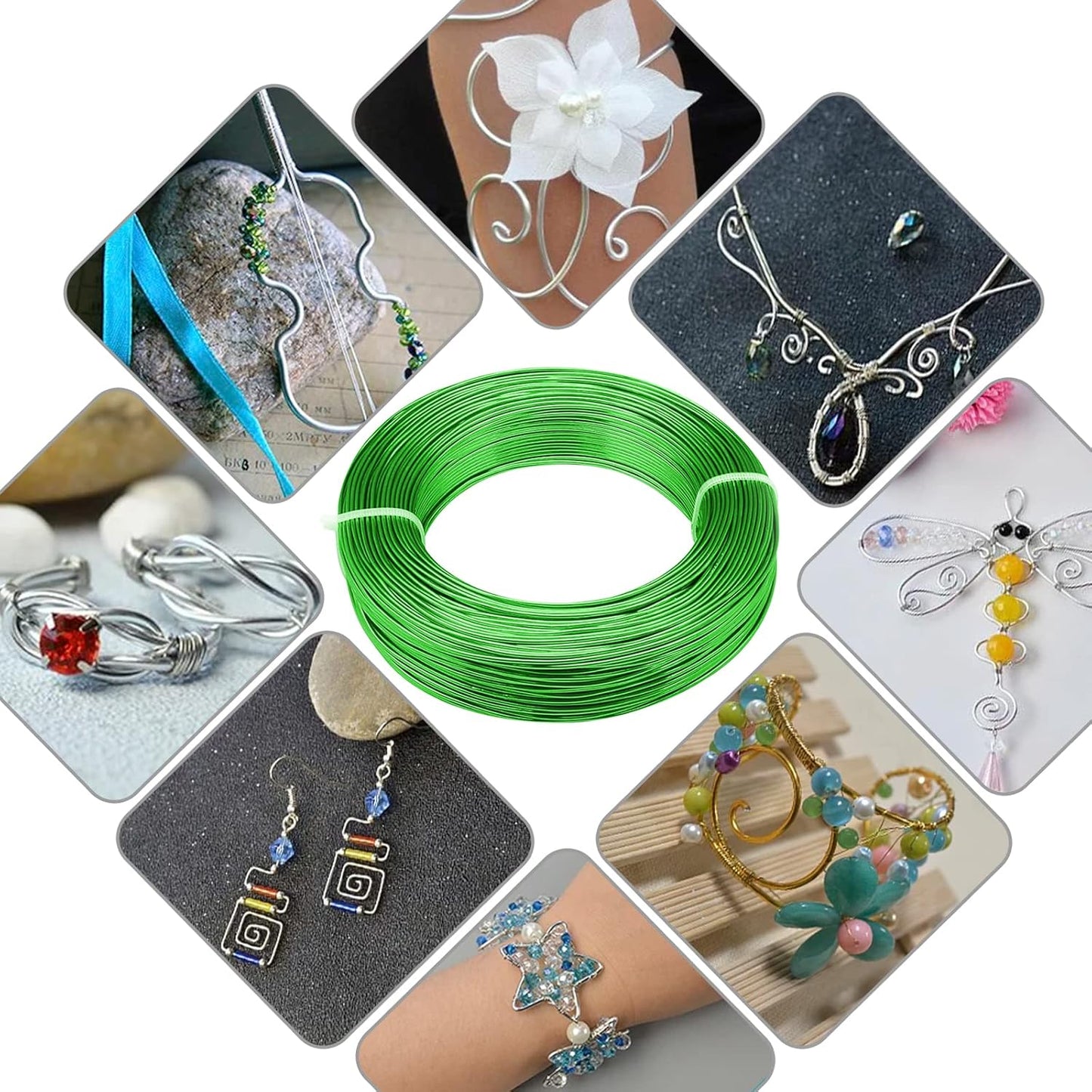 3mm Aluminum Craft Wire, 50 Feet 9 Gauge Bendable Anodized Metal Wire for Sculpting, Jewelry Making, Armature Making, Wire Weaving and Wrapping