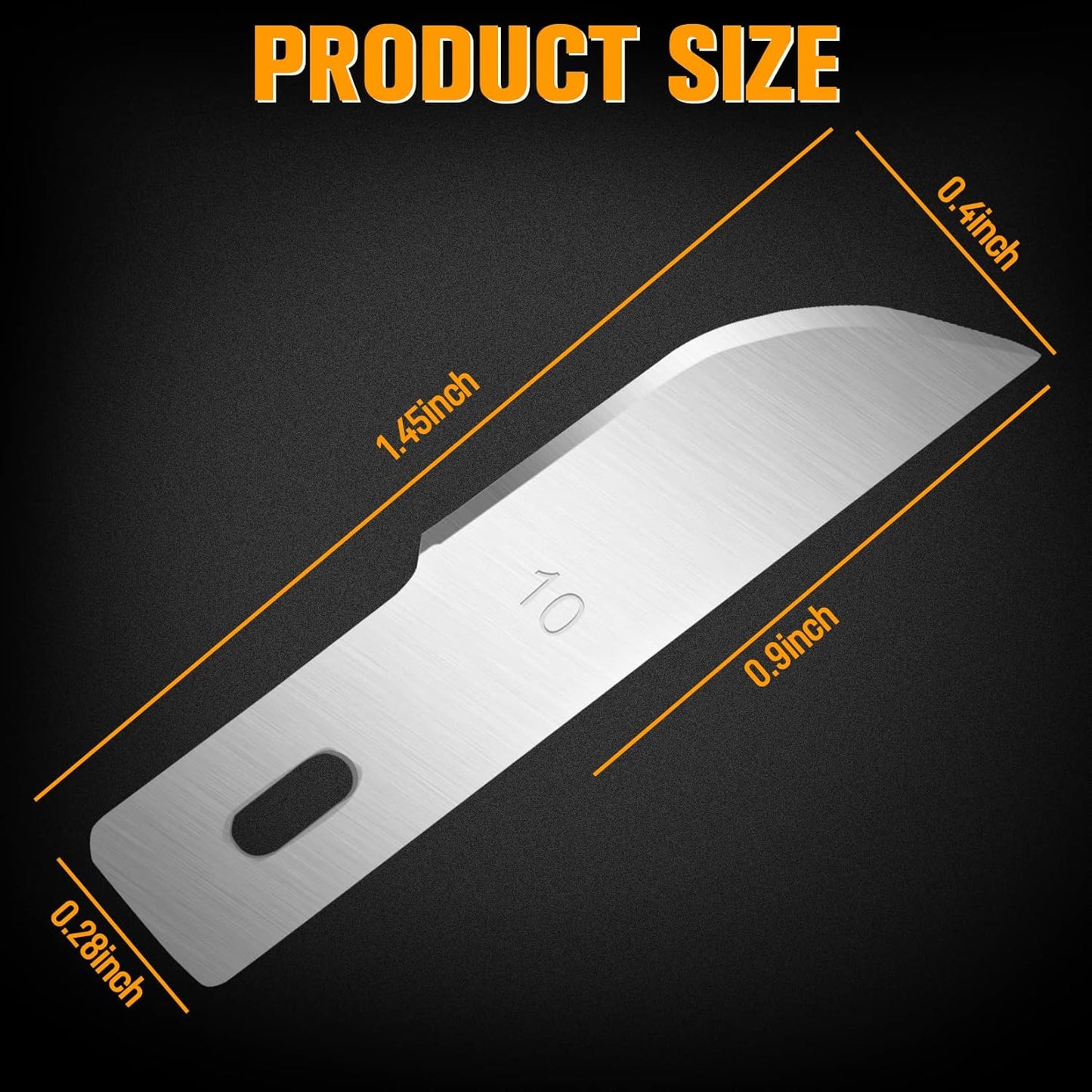 100 Pack Hobby Blades Set #10 Craft Knife Blades Refill Hobby Knife Replacement Blades with Storage Box for Art Craft Scrapbooking Supplies Caving Stencil