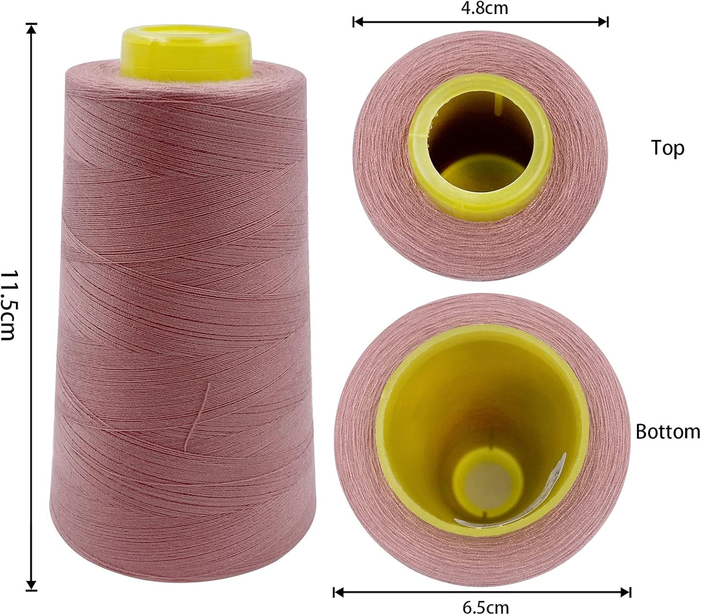 Tortoise 4 Cones of 3000 Yards Each Spool Thread for All Purpose Sewing - 100% Polyester for Serger Overlock Quilting Machine 40S/2 Rubber Red