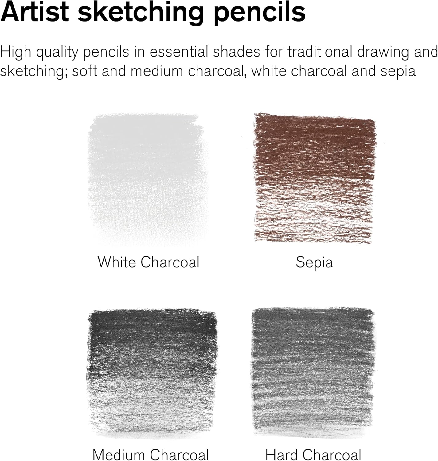 Winsor & Newton Studio Collection Artist Pencils, Sketching Pencils, Set of 5